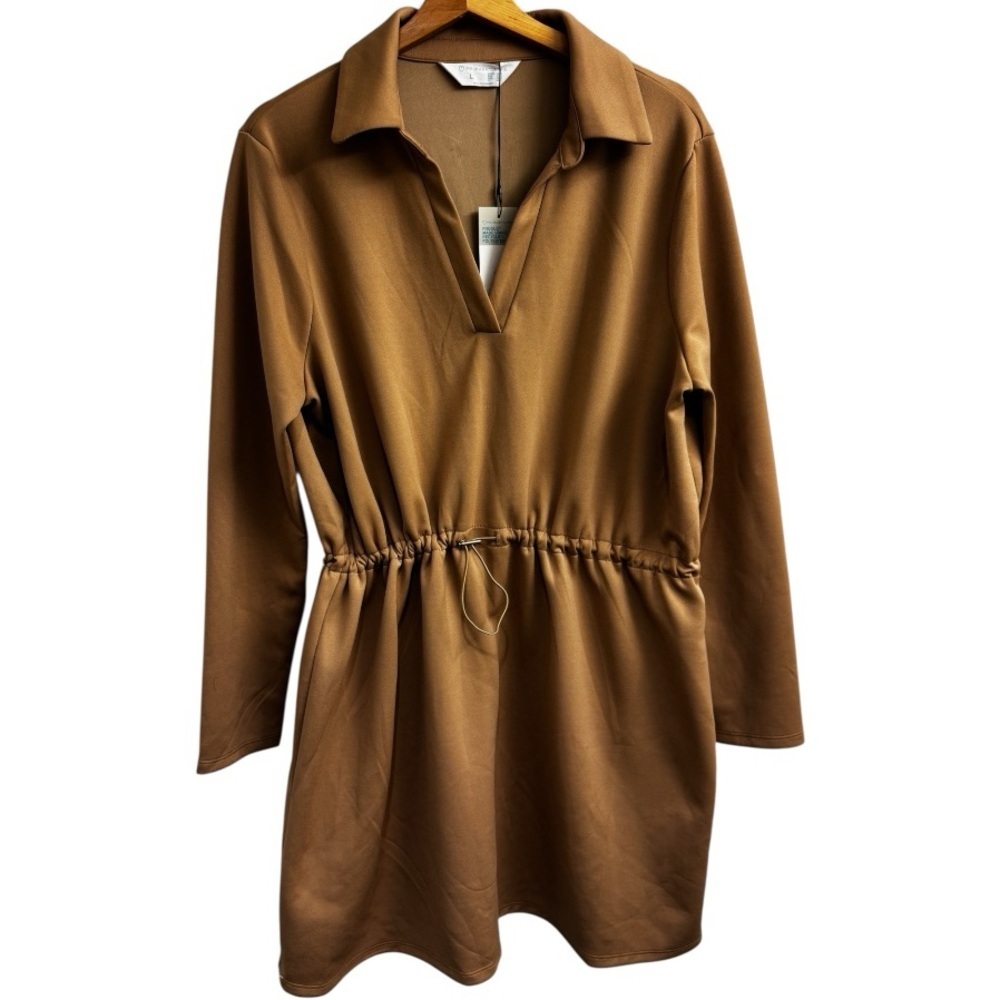 Brown Long Sleeve Dress